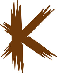 Wood Alphabet Letter K