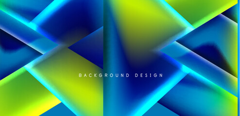 Abstract bakground with overlapping triangles and fluid gradients for covers, templates, flyers, placards, brochures, banners