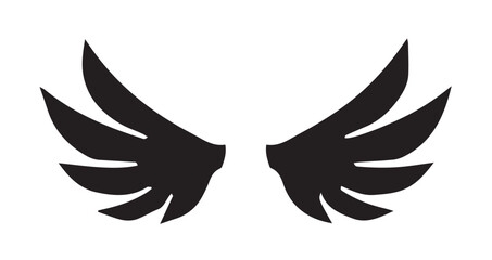 Silhouette Angel Wings Vector