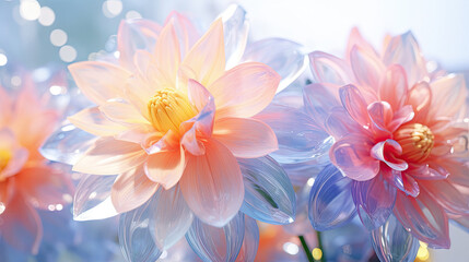 Dahlia glass flower closeup bloom
