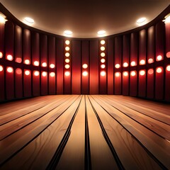wooden floor of theather generative by AI technology