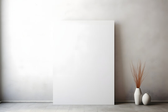 Subtle and Serene Gallery Ambiance Frame Mockup, generative ai