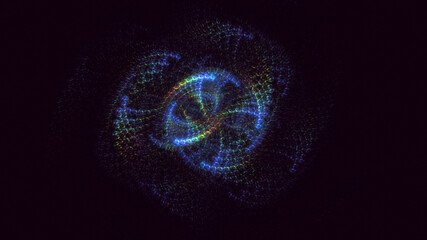 3D rendering abstract fractal polygon background 