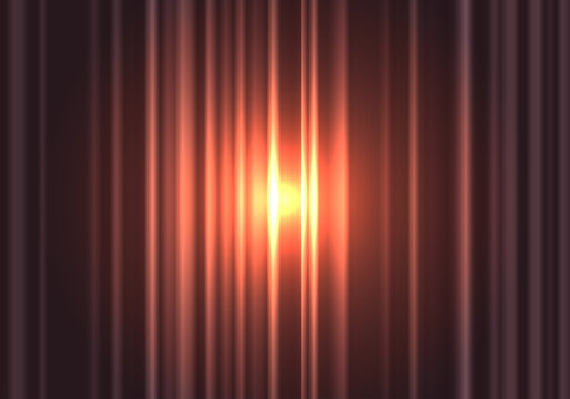 Luz detr&aacute;s del tel&oacute;n. Luz detr&aacute;s de las cortinas. Esperanza