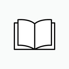 Book Icon. Science Symbol - Vector Logo Template.    