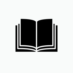 Book Icon. Science Symbol - Vector Logo Template.    