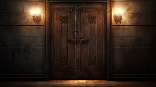 Wooden fantasy doors door brown wood