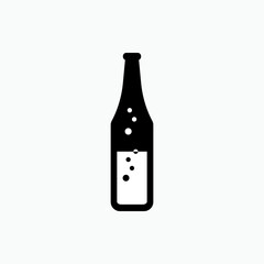Bottle Icon. Beverage Symbol - Vector Logo Template