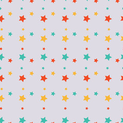 Fototapeta na wymiar vector illustration of seamless colorful stars background 