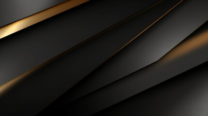 luxury black grey gradient backgrounds with diagonal golden metallic stripes. Geometric graphic. Seamless looped dark backdrop. Simple elegant universal minimal 3d sale, Generative AI