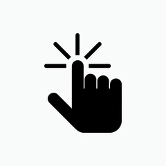 Click Icon. Cursor, Pointer Symbol - Vector. 