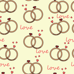 vector illustration of two seamless rings, perfect for backdrop or wrapping paper

