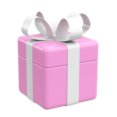 3D gift box. 3D illustration.