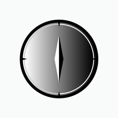 Compass Icon. Rose, North Orientation. Navigation, Adventure Navigation. Journey Equipment Symbol - Vector. 