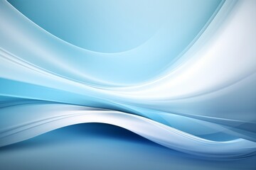 Fototapeta premium Blue Wave Abstract Background with Light Blue Accents on Gray Background, Copy Space, Generative AI