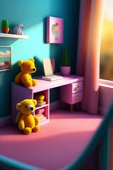 room with toys  generated by AI