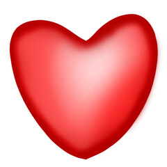 red heart isolated 