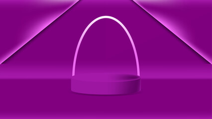 Violet Podium Design. Easy To Edit. EPS 10

