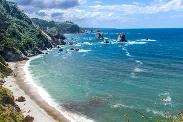 Playa del silencio in Asturias, Spain