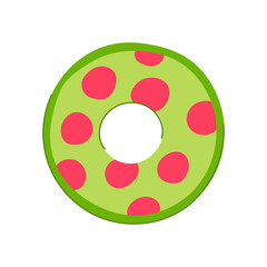 rubber inflatable ring cartoon. water pool, circle lifesaver, round toy rubber inflatable ring sign. isolated symbol vector illustration