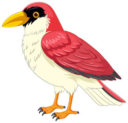 Cartoon Bird Standing Isolated