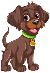 Brown Dog Cartoon Character