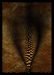 Abstract Geometrical Background. Tile art. Gold theme. - 630595776
