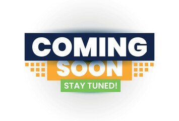 modern coming soon poster with stay tuned message