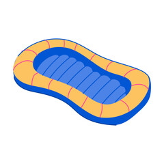 water inflatable swimming pool cartoon. swim fun, relax grass, lawn outdoor water inflatable swimming pool sign. isolated symbol vector illustration