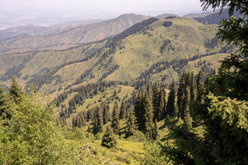 Mountains around Almaty Kazakhstan, Talgar gorge and ski resort Akbulak © Marat