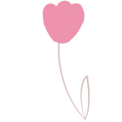 pink heart with a ribbon