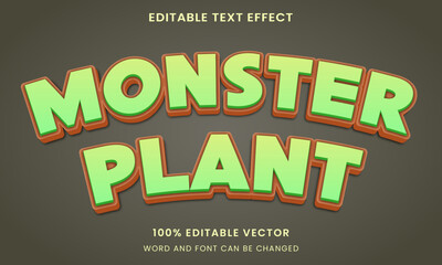 monster Comic Cartoon game  tittle 3D Editable text Effect Style