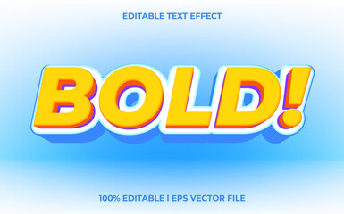 Bold 3d text effect with blue ice theme. bold typography for products tittle