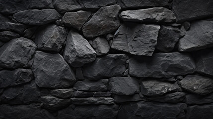 Black or dark gray rough grainy stone texture background