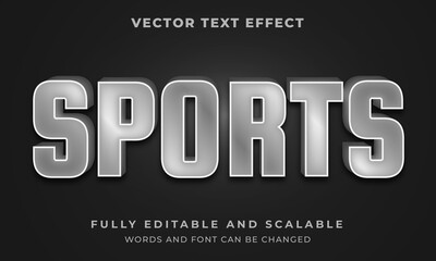 sports gym with silver graphic style editable text effect