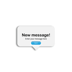 New message notification concept on realistic