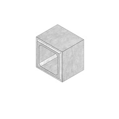 Fototapeta premium Box Culvert Concrete 100x100x120 3D Illustration
