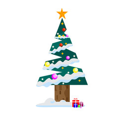 Creative Christmas tree clipart design