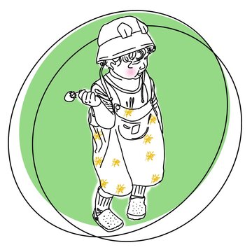 illustration of a person in a hat