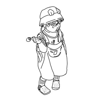 child in clothes