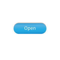 Button send with cursor icon on white isolated background.