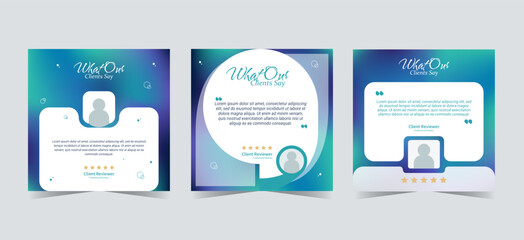 Customer feedback or client review social media post template