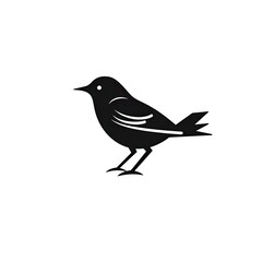 Obraz premium Bird sihouette - minimalistic logo template created using generative AI tools