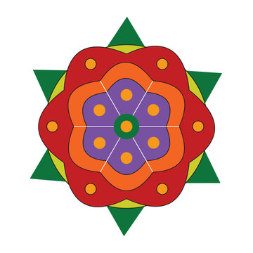 onam pookalam design vector design for onam wishes
