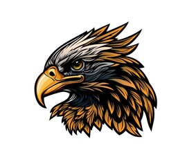 AI generated eagle mascot, sport team club emblem