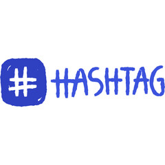Obraz premium hashtag doodle sign for decoration,website,app,presentation,printing,banner,poster,etc.