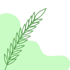 Boho Blob With Leaf Corner