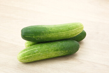 Fresh and healthy organic cucumbers 
