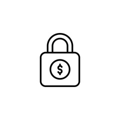 Secure Investment icon design with white background stock illustration