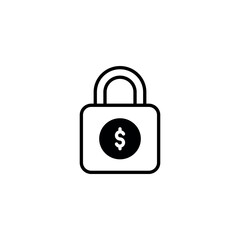 Secure Investment icon design with white background stock illustration